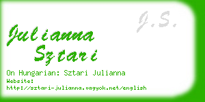julianna sztari business card